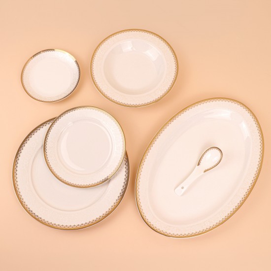 طقم عشاء فاخر  -  44 قطعة - 2S1MM100084