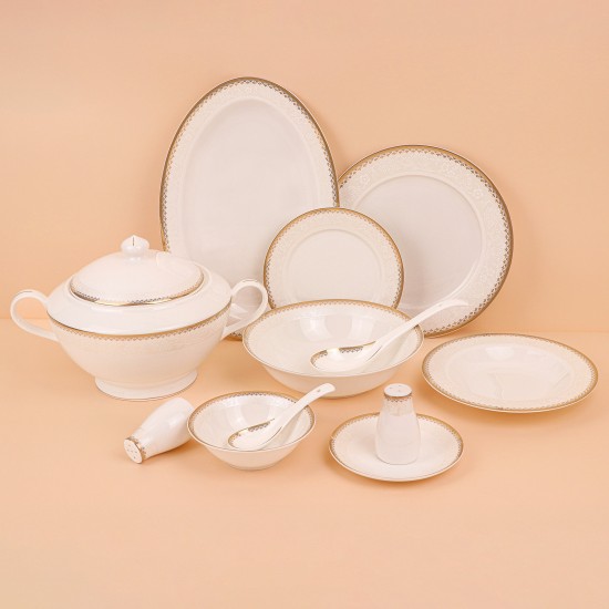 طقم عشاء فاخر  -  44 قطعة - 2S1MM100084