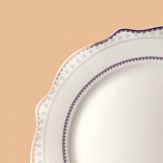 Modern porcelain dinnerware set - 24 pieces - 2S1MM100286