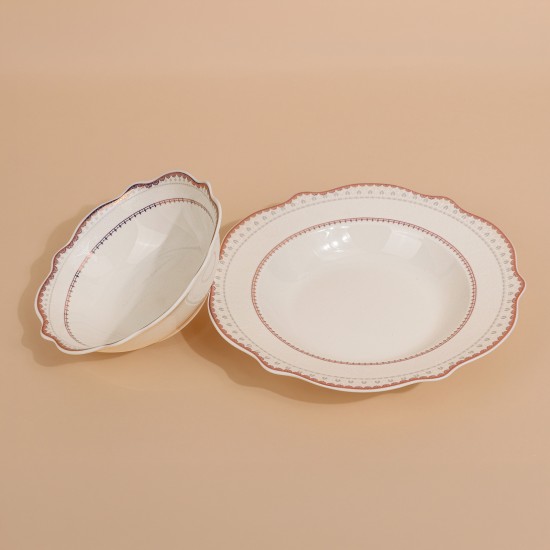 Modern porcelain dinnerware set - 24 pieces - 2S1MM100286