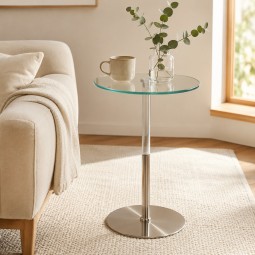 طاولة جانبية  بسطح زجاج  - 35×53سم - 2A2K400061