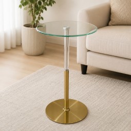Side table with glass top - 35×53 cm - 2A2K400062