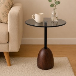 طاولة خدمة  بسطح زجاجي - 35×55 سم -2A2K500038