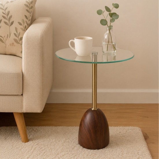 طاولة خدمة  بسطح زجاجي - 35×55 سم -2A2K500039