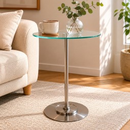 طاولة جانبية  بسطح زجاج  - 35× 55 سم - 2A2K500055