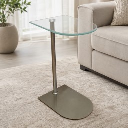 طاولة جانبية  بسطح زجاج  -  35× 53 سم - 2A2K500066