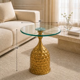 طاولة جانبية بسطح زجاج - 40 × 55 سم - 2A2K500194 طاولة جانبية بسطح زجاج - 40 × 55 سم - 2A2K500194