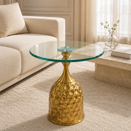 طاولة جانبية بسطح زجاج - 40 × 55 سم - 2A2K500194