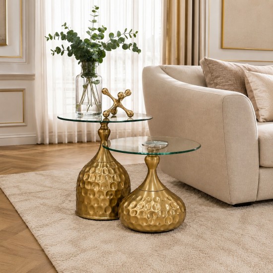 طقم طاولات كنب بسطح زجاج-2قطع - 2A2K500195 طقم طاولات كنب بسطح زجاج-2قطع - 2A2K500195