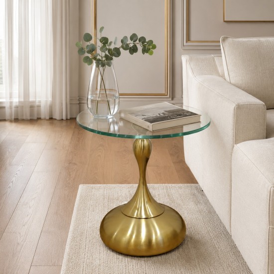 Side table with glass top - 45 x 53 cm - 2A2K500197 Side table with glass top - 45 x 53 cm - 2A2K500197