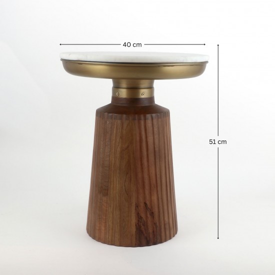 Uniquely designed side table with a marble top - 2N2K100017 Uniquely designed side table with a marble top - 2N2K100017