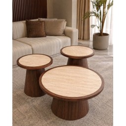 Luxury wooden table set - 3 pieces - 2UU2-B03-126 Luxury wooden table set - 3 pieces - 2UU2-B03-126