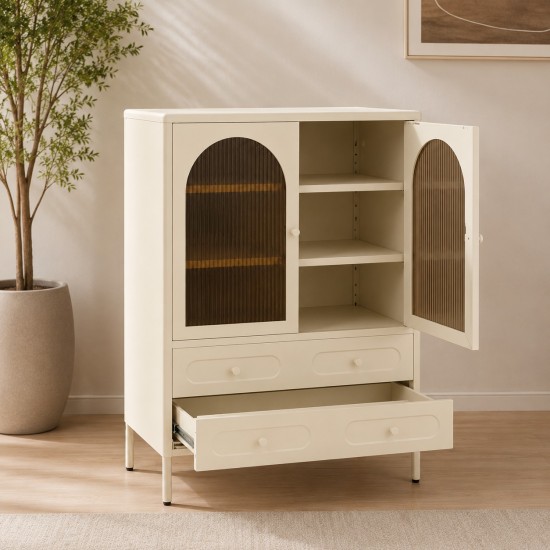 دولاب تخزين معدن - 101 × 80 × 35 سم - 2UU2-U02-001