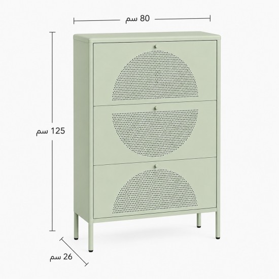 دولاب أحذية أنيقة بتصميم عصري -80 × 26 × 125 سم - 2UU2-V02-001