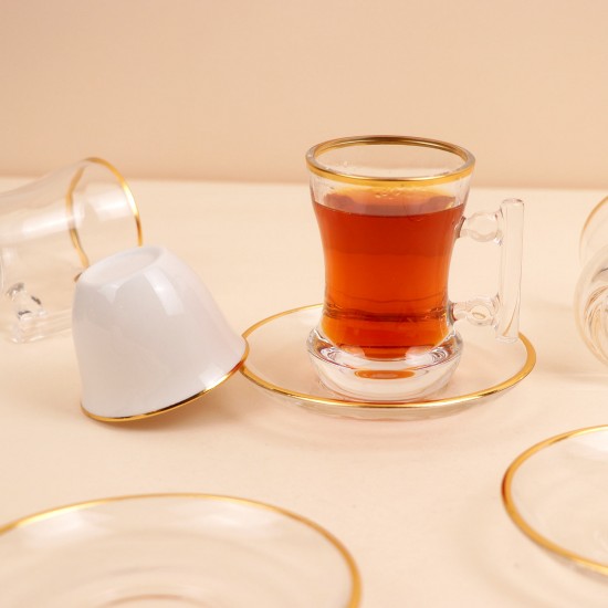 Clear Coffee and Tea Cup Set - 36 Pieces - 2S1TT200382