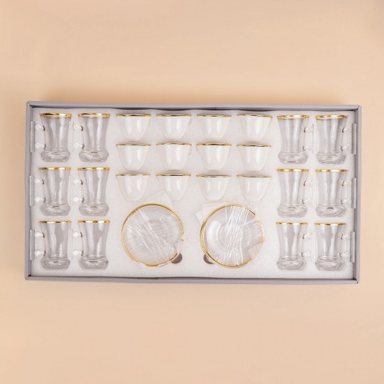 Clear Coffee and Tea Cup Set - 36 Pieces - 2S1TT200382