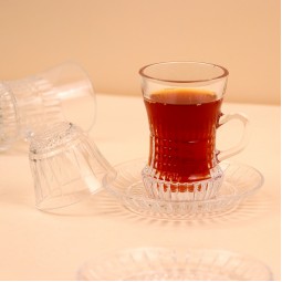 Clear Coffee and Tea Cup Set - 36 Pieces - 2S1TT200388