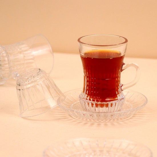 Clear Coffee and Tea Cup Set - 36 Pieces - 2S1TT200388