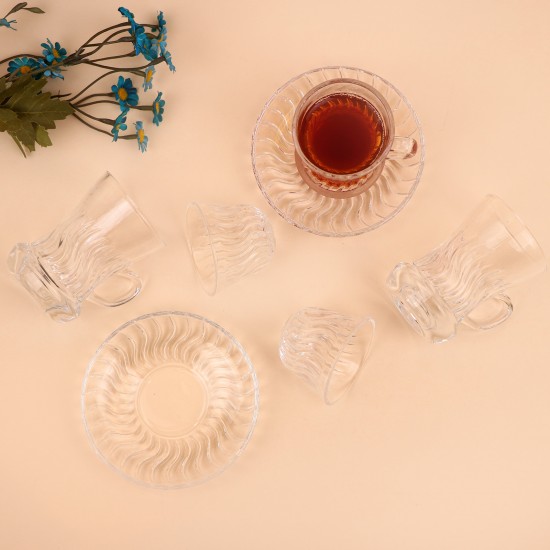 Clear Coffee and Tea Cup Set - 36 Pieces - 2S1TT200389