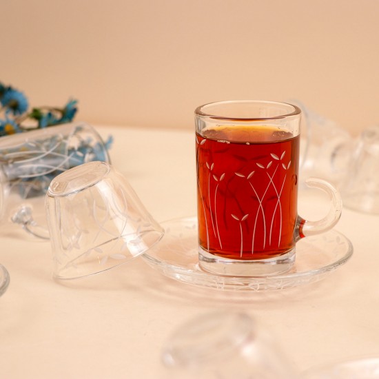 Clear Coffee and Tea Cup Set - 36 Pieces - 2S1TT200394