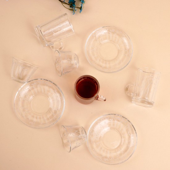 Clear Coffee and Tea Cup Set - 36 Pieces - 2S1TT200394