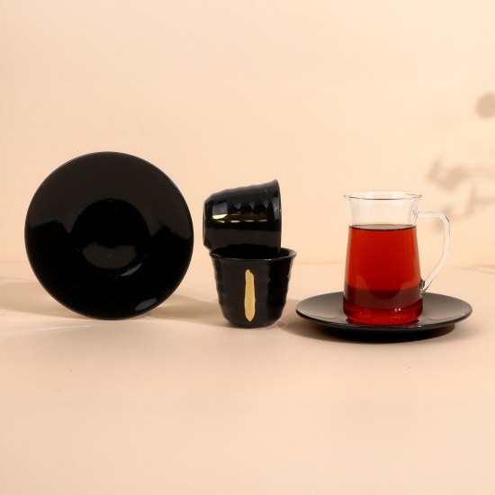 طقم فناجيل قهوة وشاي بتصميم أنيق - 36 قطعة - 2G1TT100015
