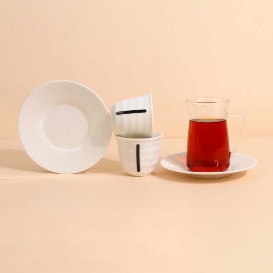 Elegant coffee and tea cup set - 36 pieces - 2G1TT100017