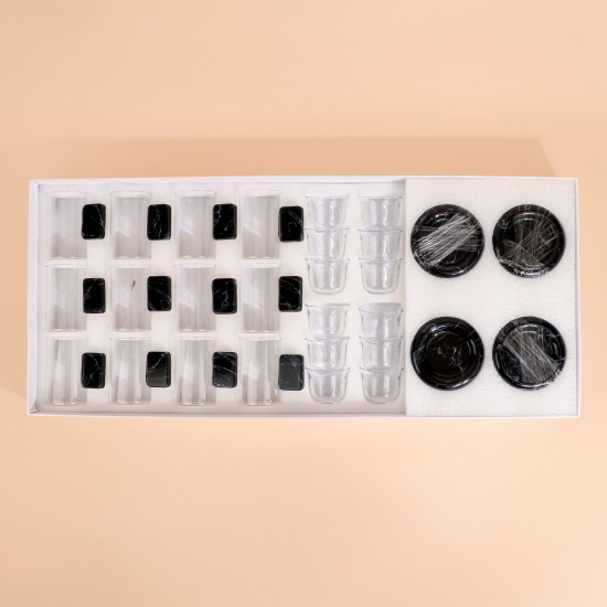 Coffee and tea cup set with plastic bases - 36 pieces - 2M1TT200223