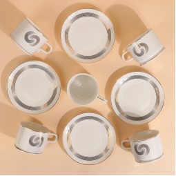 طقم فناجيل كابتشينو فاخر - 12 قطعة - 2S1MM100361