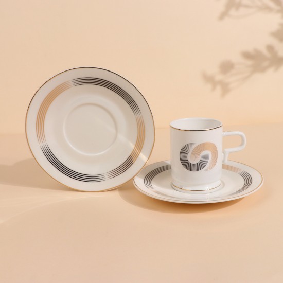 طقم فناجيل قهوة فاخر - 12 قطعة - 2S1MM100362