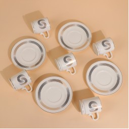 طقم فناجيل قهوة فاخر - 12 قطعة - 2S1MM100362