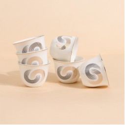 طقم فناجيل قهوة بتصميم مميز - 12 قطعة - 2S1MM100374