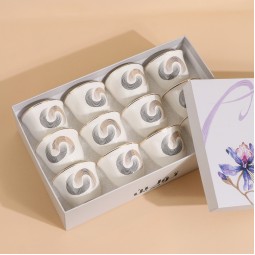 طقم فناجيل قهوة بتصميم مميز - 12 قطعة - 2S1MM100374