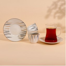 طقم فناجين قهوة وشاي فاخر - 36 قطعة - 2S1MM100380