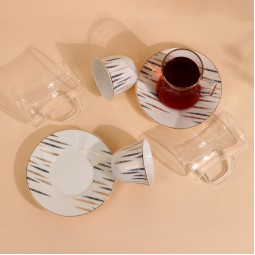 طقم فناجين قهوة وشاي فاخر - 36 قطعة - 2S1MM100380
