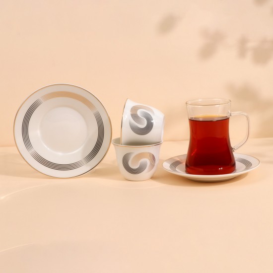 Luxury Coffee and Tea Cup Set - 36 Pieces - 2S1MM100381