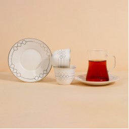 طقم فناجين قهوة وشاي فاخر - 36 قطعة - 2S1MM100382