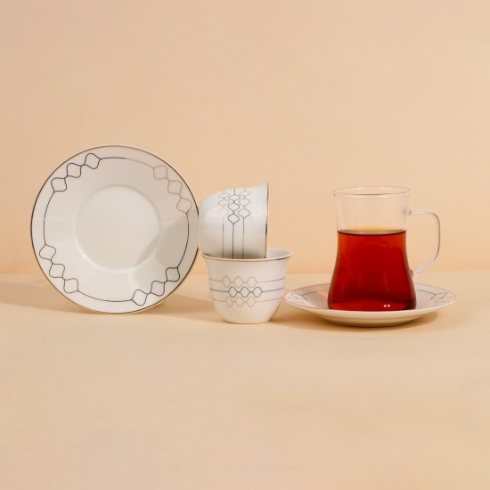 Luxury Coffee and Tea Cup Set - 36 Pieces - 2S1MM100382
