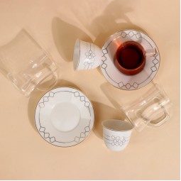 طقم فناجين قهوة وشاي فاخر - 36 قطعة - 2S1MM100382