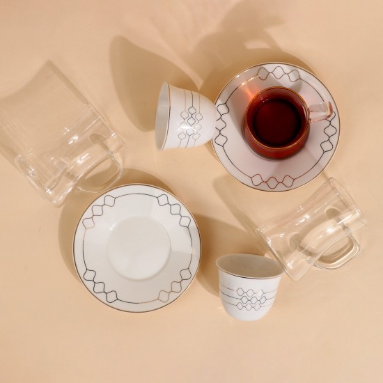 Luxury Coffee and Tea Cup Set - 36 Pieces - 2S1MM100382