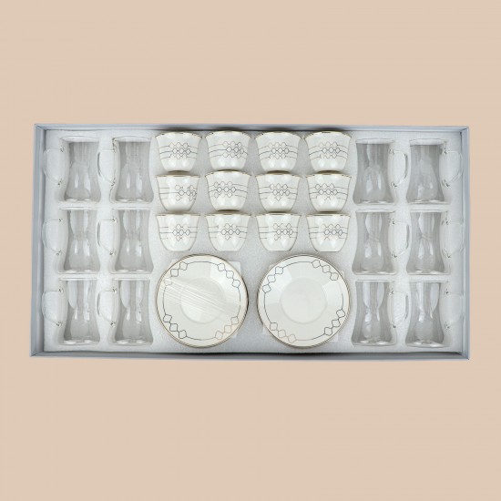 Luxury Coffee and Tea Cup Set - 36 Pieces - 2S1MM100382