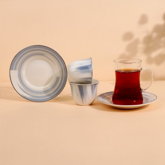 طقم فناجين قهوة وشاي فاخر - 36 قطعة - 2S1MM100385