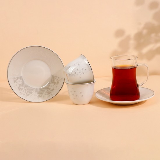 طقم فناجين قهوة وشاي فاخر - 36 قطعة - 2S1MM100386