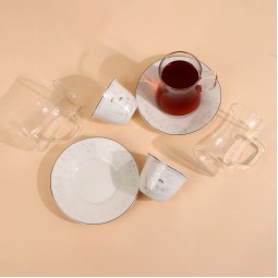طقم فناجين قهوة وشاي فاخر - 36 قطعة - 2S1MM100387