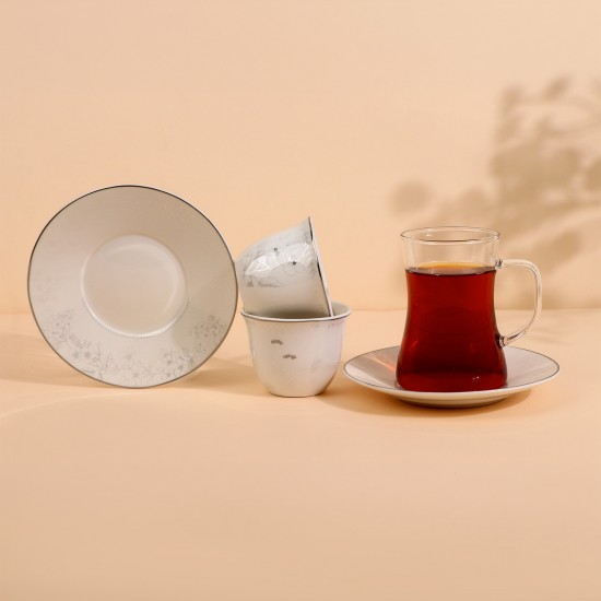 طقم فناجين قهوة وشاي فاخر - 36 قطعة - 2S1MM100387