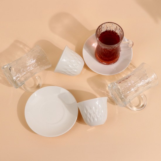 Uniquely designed coffee and tea cup set - 36 pieces - 2S1MM100448