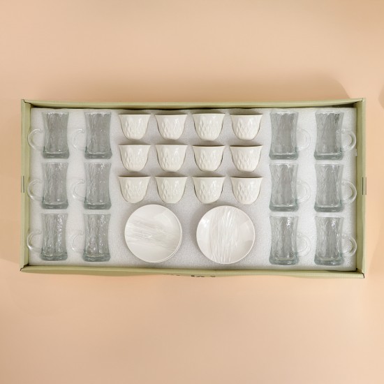 Uniquely designed coffee and tea cup set - 36 pieces - 2S1MM100448