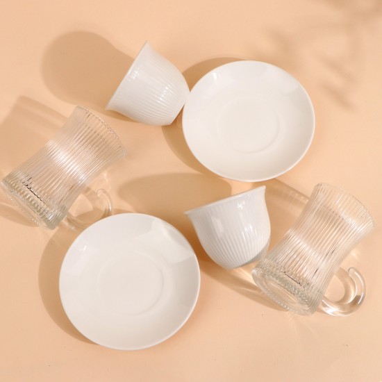 Uniquely designed coffee and tea cup set - 36 pieces - 2S1MM100449