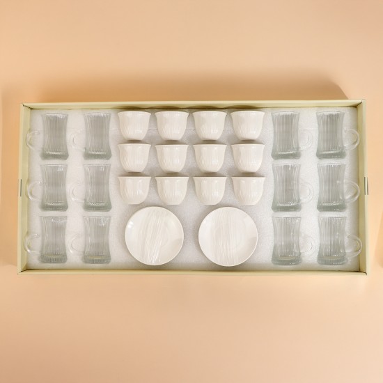 Uniquely designed coffee and tea cup set - 36 pieces - 2S1MM100449