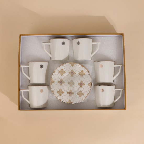 Ceramic Cappuccino Cup Set - 12 Pieces - 2S1MM100489